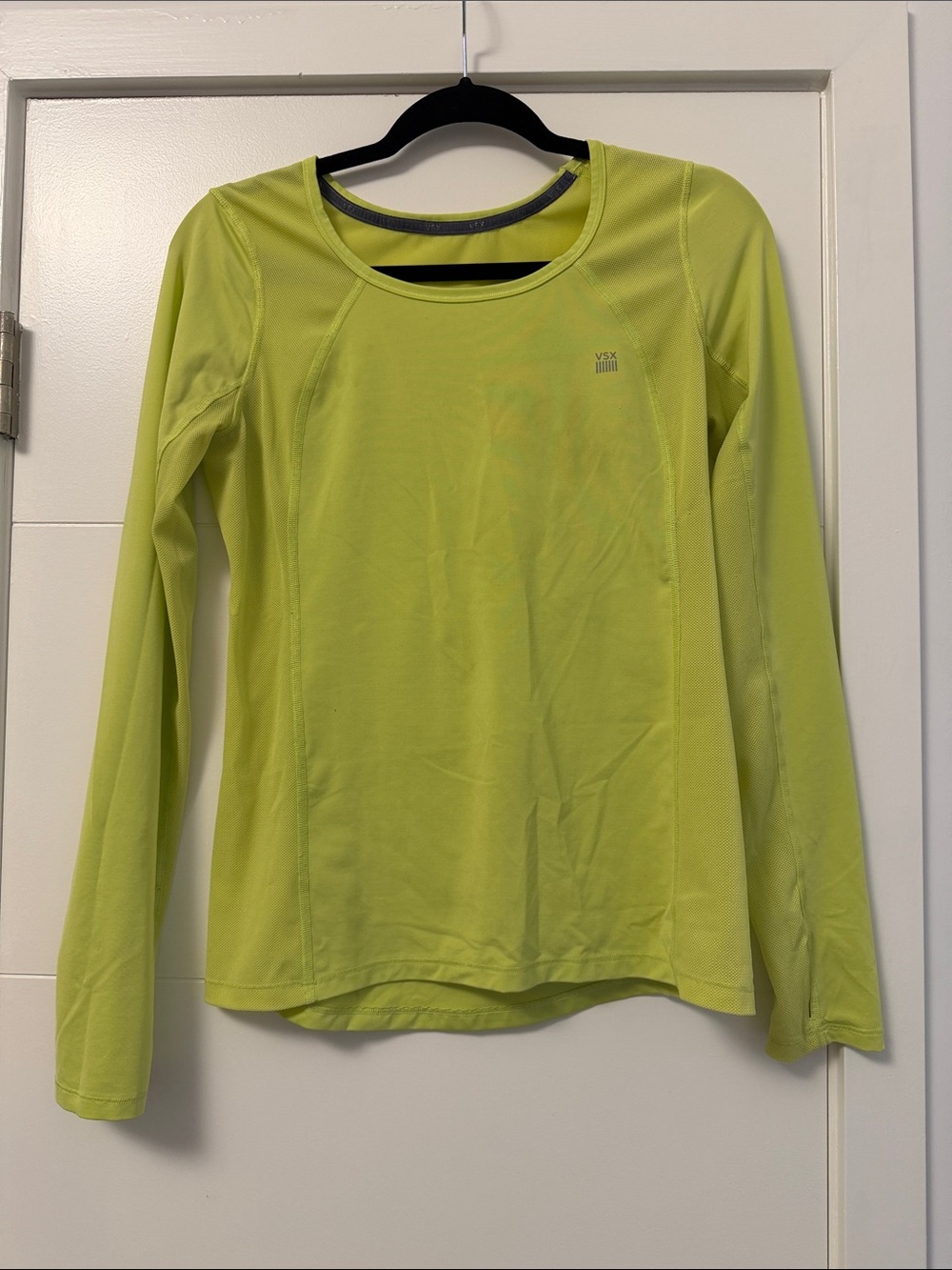 Victoria's Secret Neon Yellow Long-Sleeve Performance Tee
